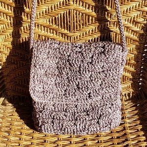 The SAK, Purple Crochet Crossbody Shoulder Bag